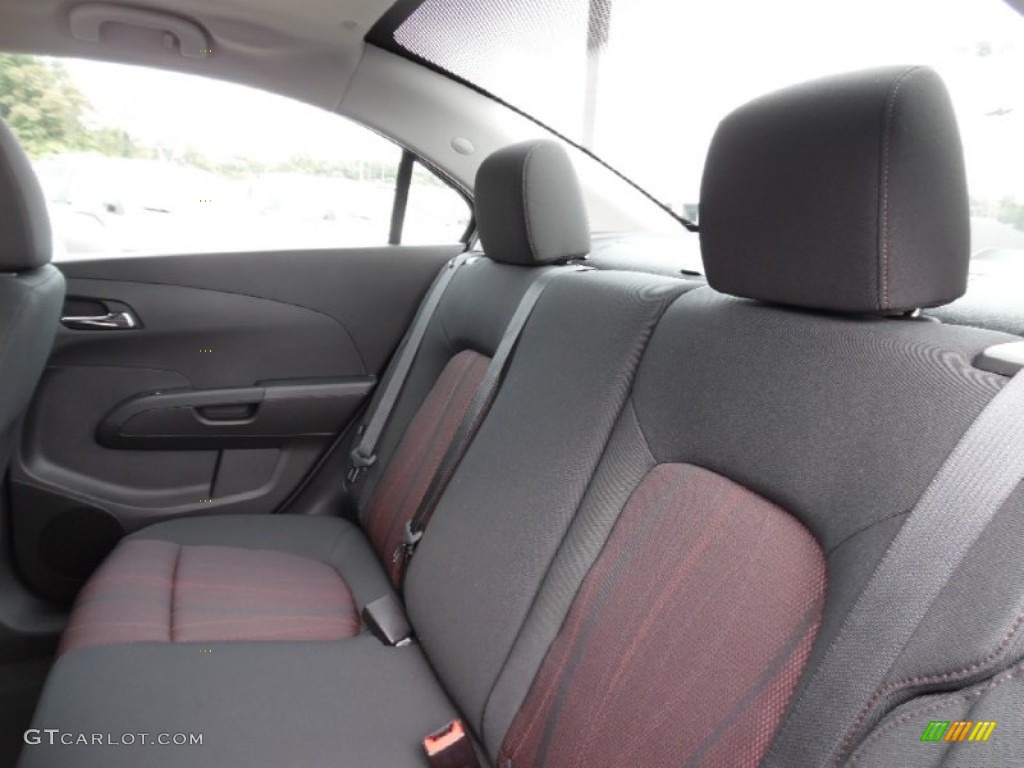 Jet Black/Brick Interior 2016 Chevrolet Sonic LT Sedan Photo #107072686