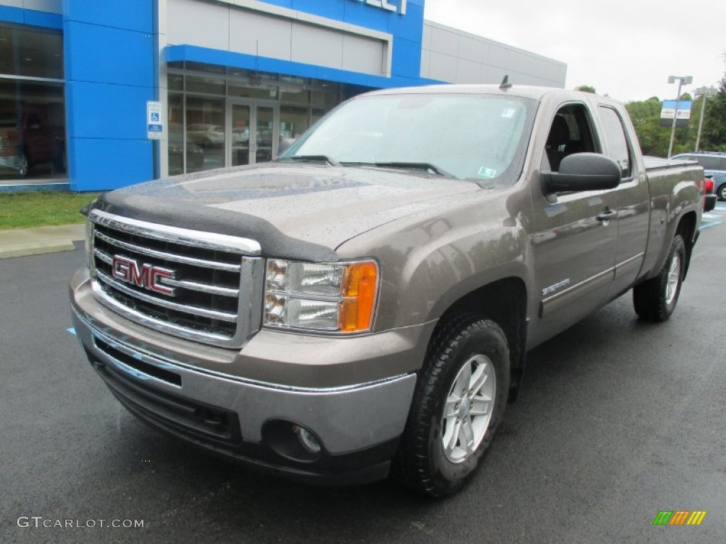 Mocha Steel Metallic 2012 GMC Sierra 1500 SLE Extended Cab 4x4 Exterior Photo #107075803