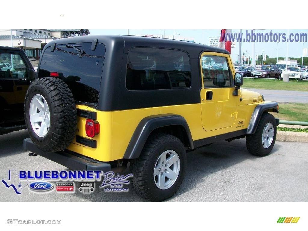 2006 Wrangler Unlimited Rubicon 4x4 - Solar Yellow / Dark Slate Gray photo #3