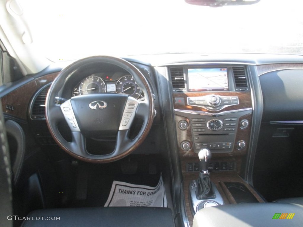 2015 Infiniti QX80 AWD Graphite Dashboard Photo #107079006