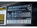 040: Black 2016 Mercedes-Benz C 300 Sedan Color Code