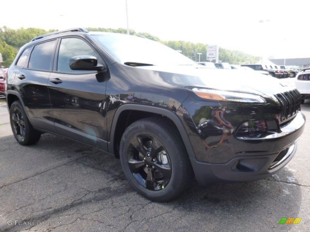 Brilliant Black Crystal Pearl 2016 Jeep Cherokee Latitude 4x4 Exterior Photo #107087649