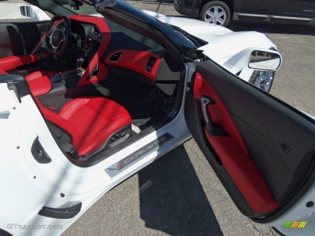 2016 Corvette Z06 Convertible - Arctic White / Adrenaline Red photo #15