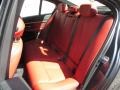 2016 BMW 3 Series Coral Red Interior Rear Seat Photo