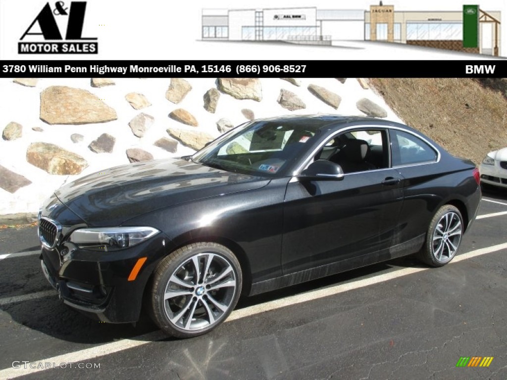 2016 2 Series 228i xDrive Coupe - Jet Black / Black photo #1