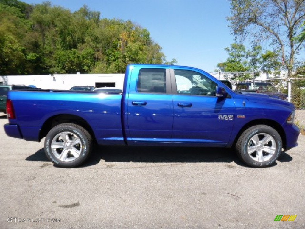 Blue Streak Pearl 2016 Ram 1500 Sport Quad Cab 4x4 Exterior Photo #107089300
