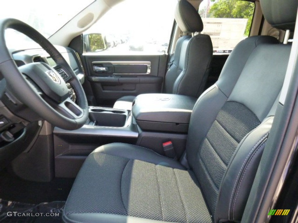 Black Interior 2016 Ram 1500 Sport Quad Cab 4x4 Photo #107090121