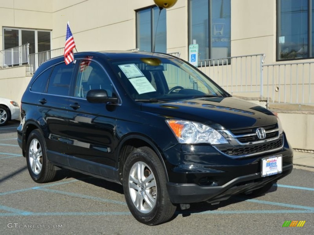 2011 CR-V EX 4WD - Crystal Black Pearl / Black photo #1