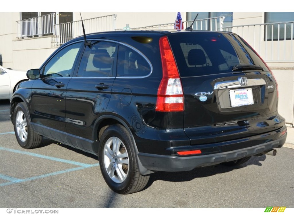 2011 CR-V EX 4WD - Crystal Black Pearl / Black photo #5