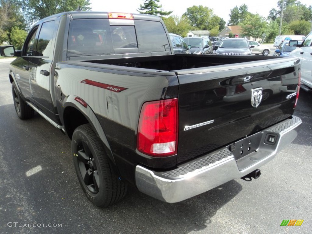 2016 1500 Outdoorsman Crew Cab 4x4 - Brilliant Black Crystal Pearl / Black/Diesel Gray photo #3