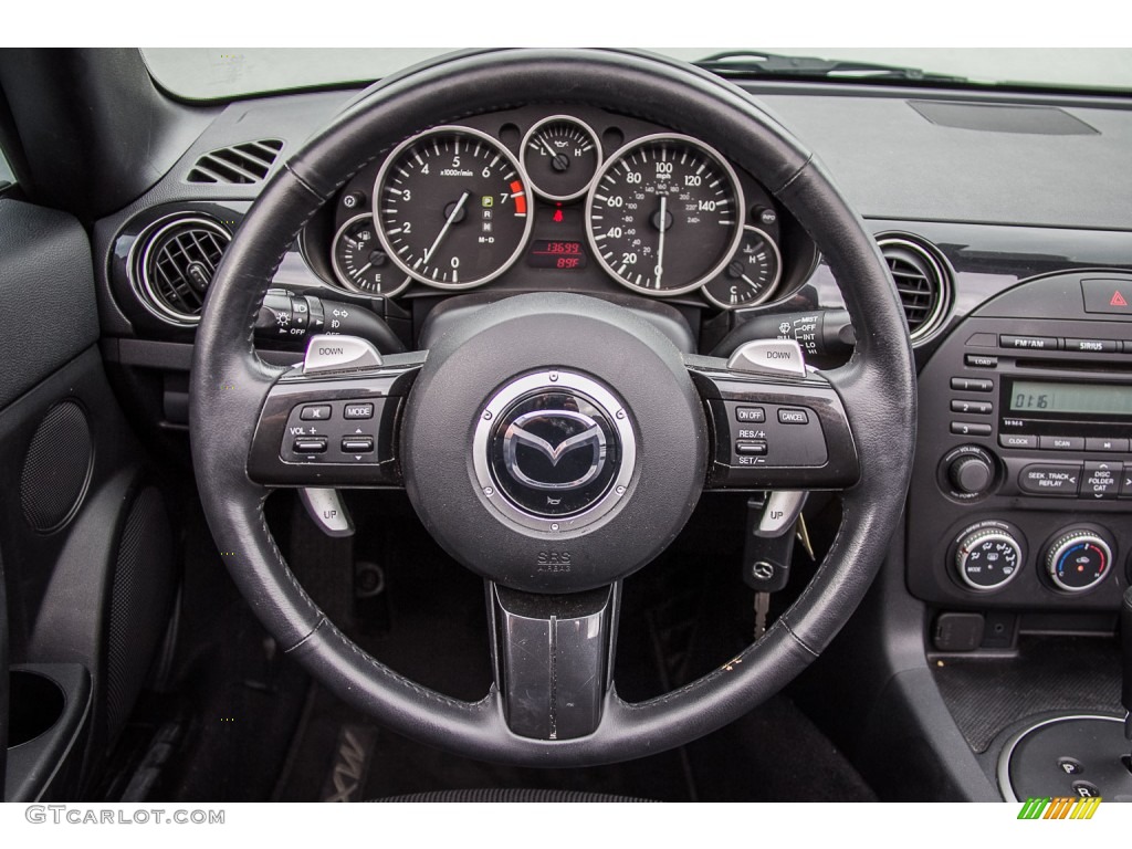 2013 Mazda MX-5 Miata Sport Roadster Black Steering Wheel Photo #107099145