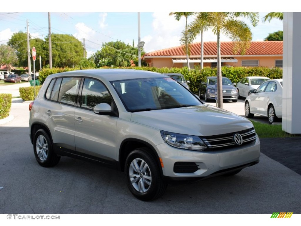 2012 Tiguan S - White Gold Metallic / Black photo #1