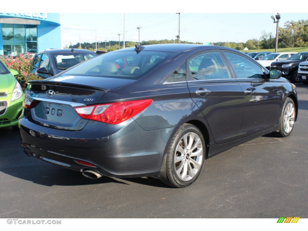 2013 Sonata SE 2.0T - Pacific Blue Pearl / Gray photo #3