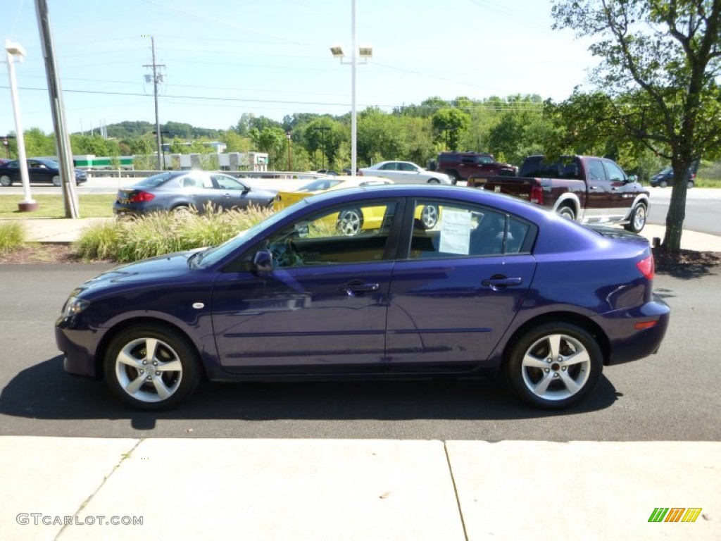 2006 MAZDA3 i Touring Sedan - Strato Blue Mica / Black photo #9