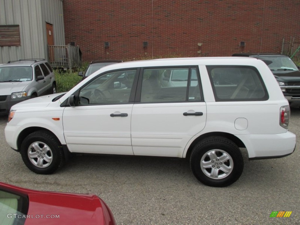 2007 Pilot LX 4WD - Taffeta White / Saddle photo #7