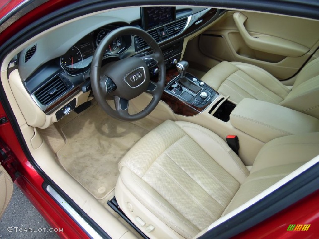 2013 A6 3.0T quattro Sedan - Garnet Red Pearl Effect / Velvet Beige photo #9