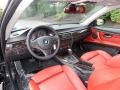 2010 BMW 3 Series Coral Red/Black Dakota Leather Interior Prime Interior Photo
