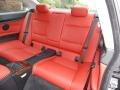 Coral Red/Black Dakota Leather Rear Seat Photo for 2010 BMW 3 Series #107112602