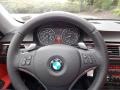 2010 BMW 3 Series Coral Red/Black Dakota Leather Interior Steering Wheel Photo