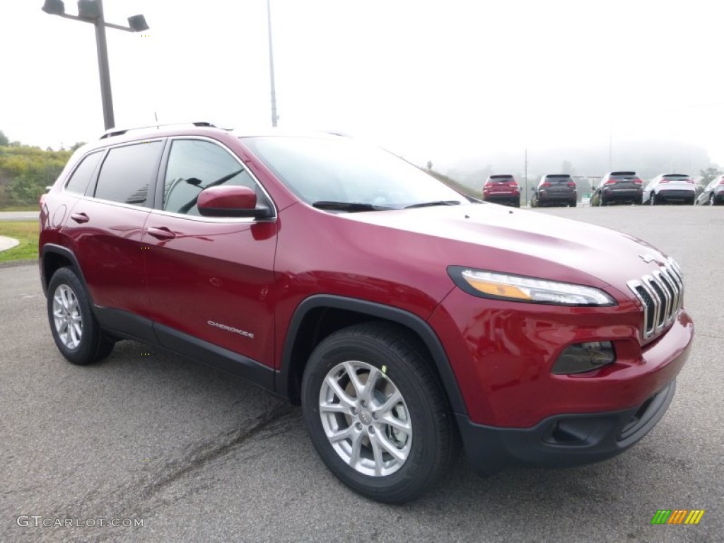 Deep Cherry Red Crystal Pearl 2016 Jeep Cherokee Latitude 4x4 Exterior Photo #107113091