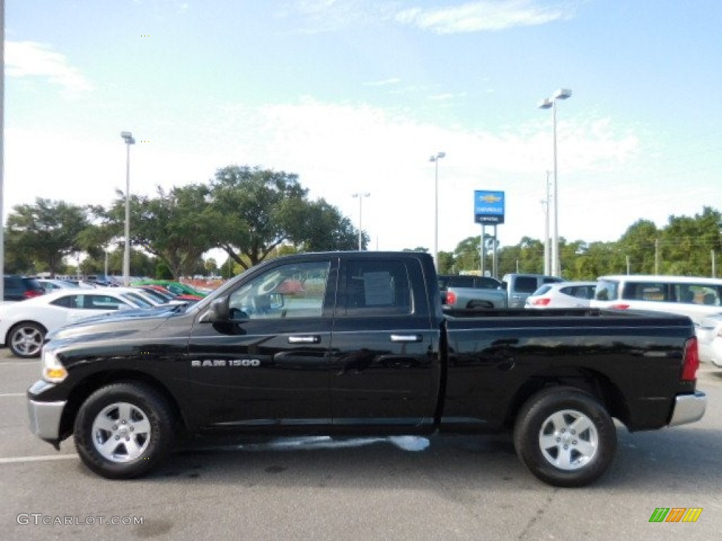 2012 Ram 1500 SLT Quad Cab - Black / Dark Slate Gray/Medium Graystone photo #2