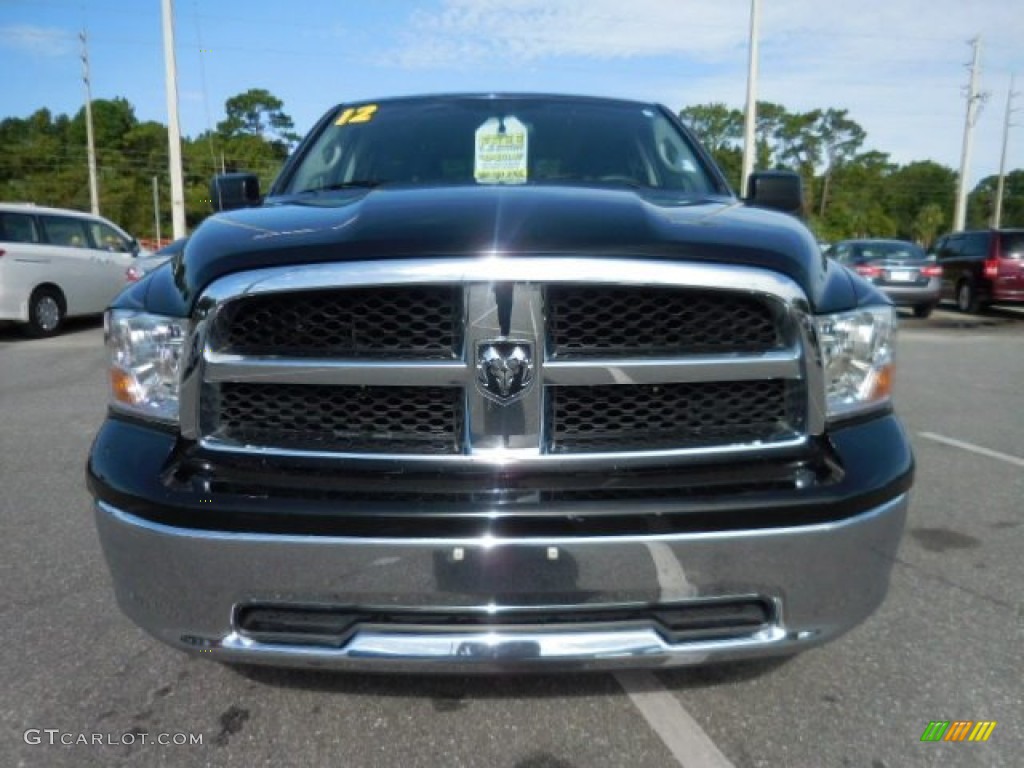 2012 Ram 1500 SLT Quad Cab - Black / Dark Slate Gray/Medium Graystone photo #13