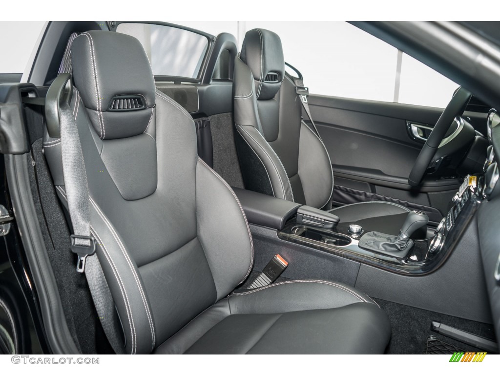 Black Interior 2016 Mercedes-Benz SLK 350 Roadster Photo #107115410