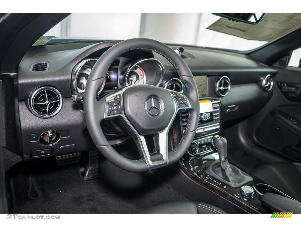 2016 Mercedes-Benz SLK 350 Roadster Black Dashboard Photo #107115524