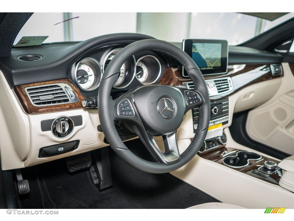 Porcelain/Black Interior 2016 Mercedes-Benz CLS 400 Coupe Photo #107116736  | GTCarLot.com