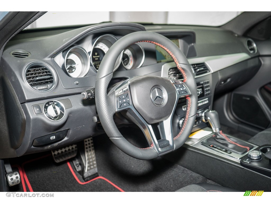 Black Interior 2015 Mercedes-Benz C 350 Coupe Photo #107118320