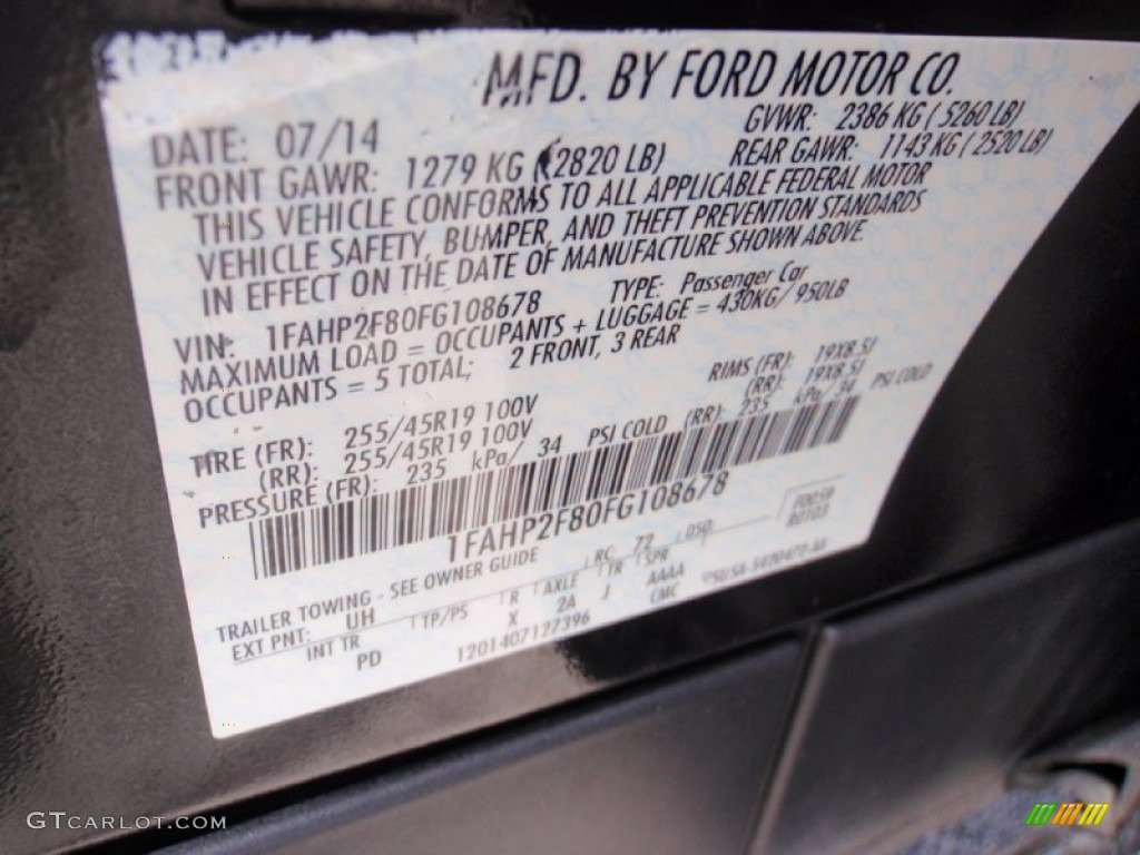 2015 Taurus Limited - Tuxedo Black Metallic / Dune photo #33