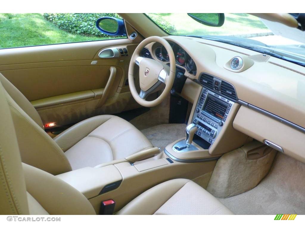 2006 911 Carrera 4 Cabriolet - Cobalt Blue Metallic / Sand Beige photo #15