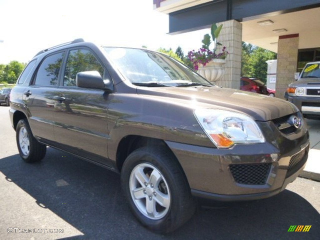 2009 Sportage EX V6 4x4 - Smokey Brown / Beige photo #2