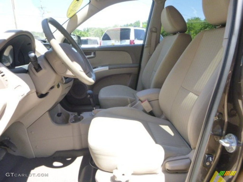 2009 Sportage EX V6 4x4 - Smokey Brown / Beige photo #14