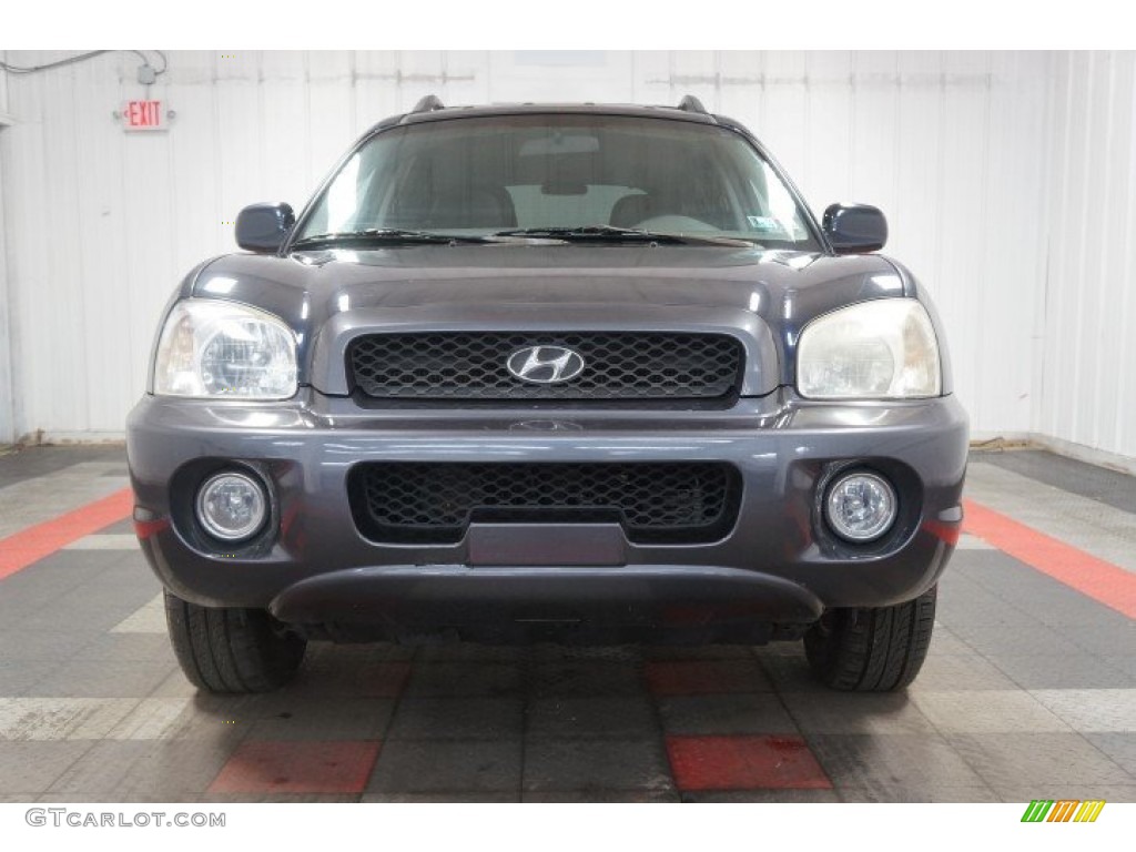 2004 Santa Fe GLS 4WD - Moonlit Blue / Gray photo #4