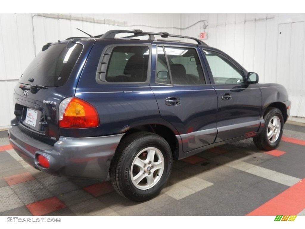 2004 Santa Fe GLS 4WD - Moonlit Blue / Gray photo #7