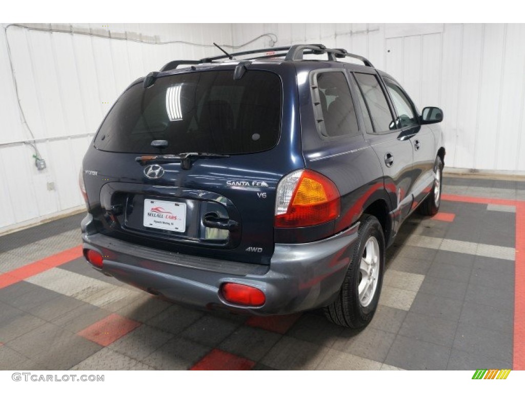 2004 Santa Fe GLS 4WD - Moonlit Blue / Gray photo #8