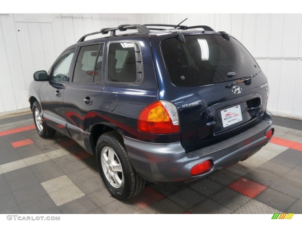 2004 Santa Fe GLS 4WD - Moonlit Blue / Gray photo #10