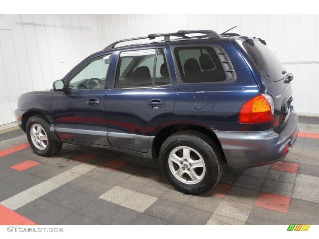 2004 Santa Fe GLS 4WD - Moonlit Blue / Gray photo #11