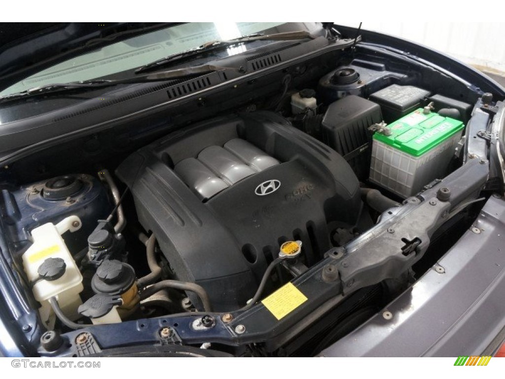 2004 Santa Fe GLS 4WD - Moonlit Blue / Gray photo #33