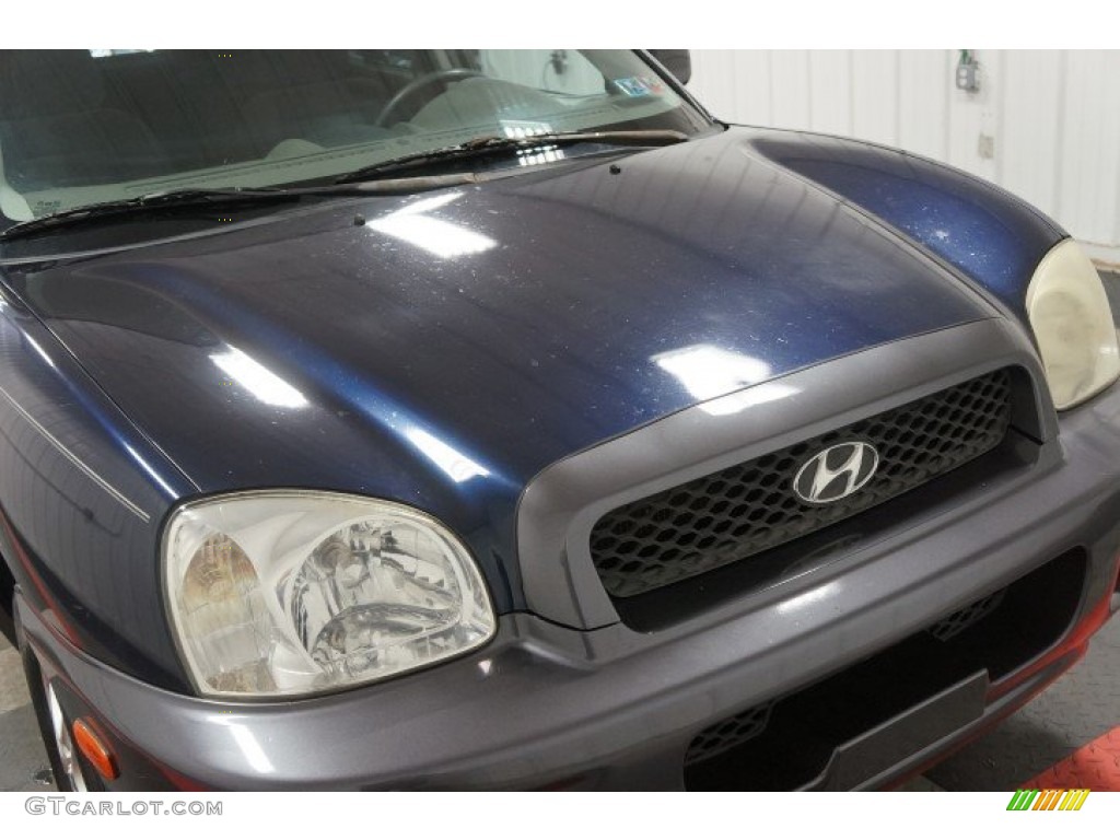 2004 Santa Fe GLS 4WD - Moonlit Blue / Gray photo #36