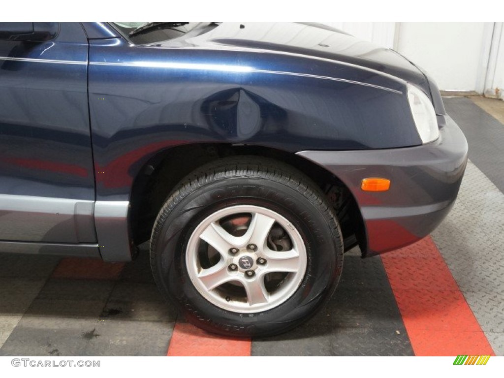 2004 Santa Fe GLS 4WD - Moonlit Blue / Gray photo #37