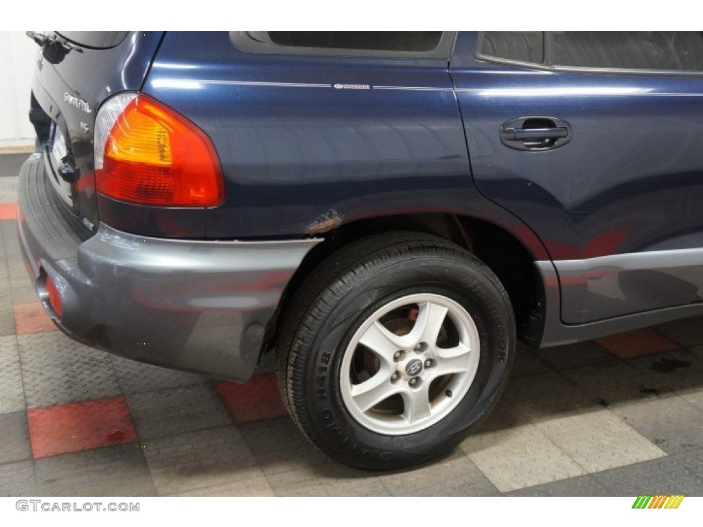 2004 Santa Fe GLS 4WD - Moonlit Blue / Gray photo #45
