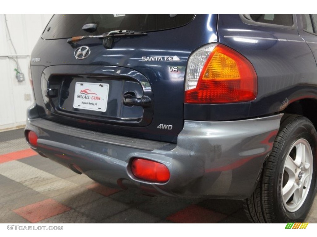 2004 Santa Fe GLS 4WD - Moonlit Blue / Gray photo #53