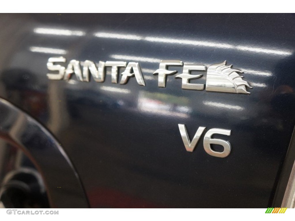 2004 Santa Fe GLS 4WD - Moonlit Blue / Gray photo #80