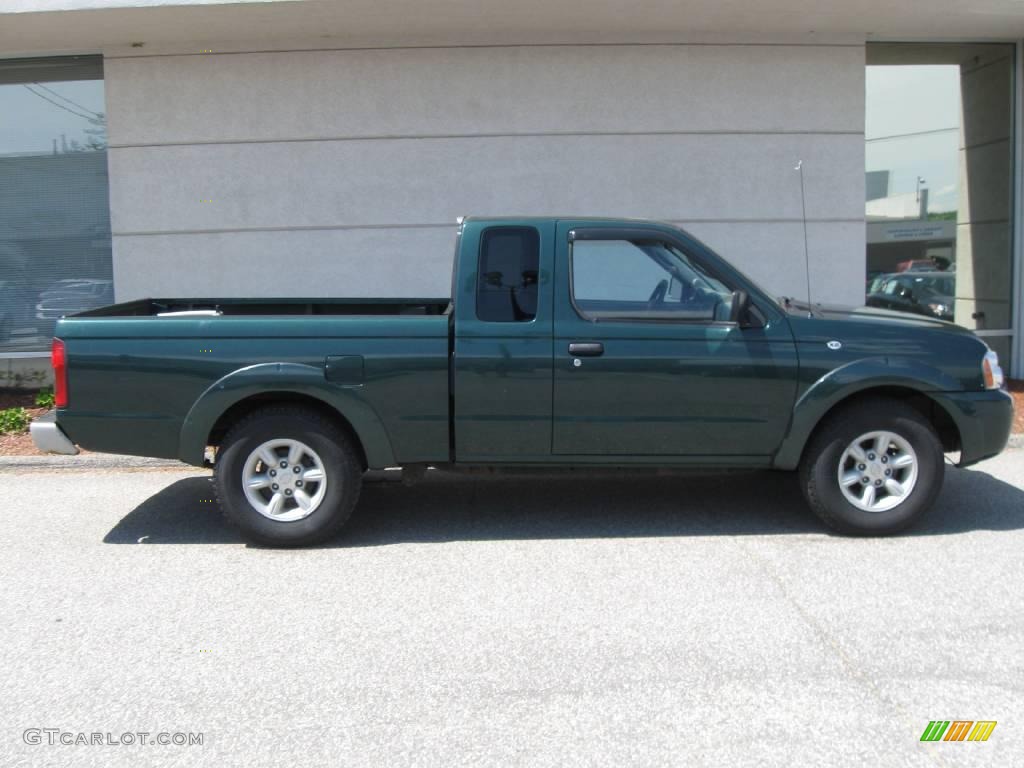 2002 Frontier XE King Cab - Alpine Green Metallic / Gray photo #2