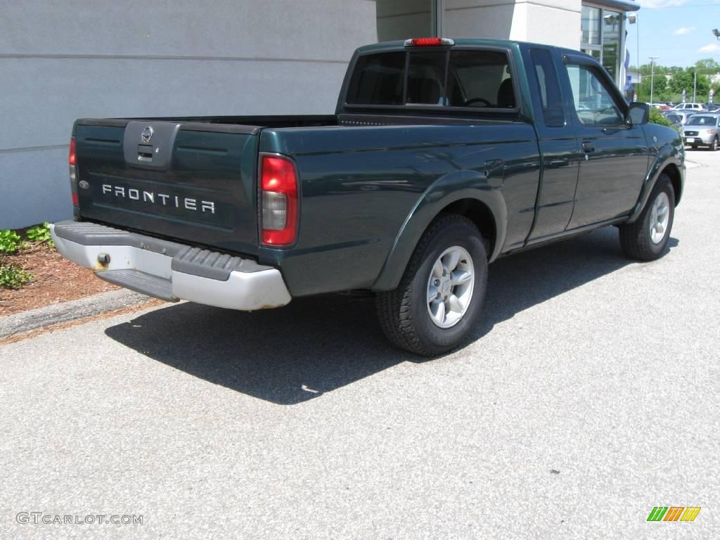 2002 Frontier XE King Cab - Alpine Green Metallic / Gray photo #3
