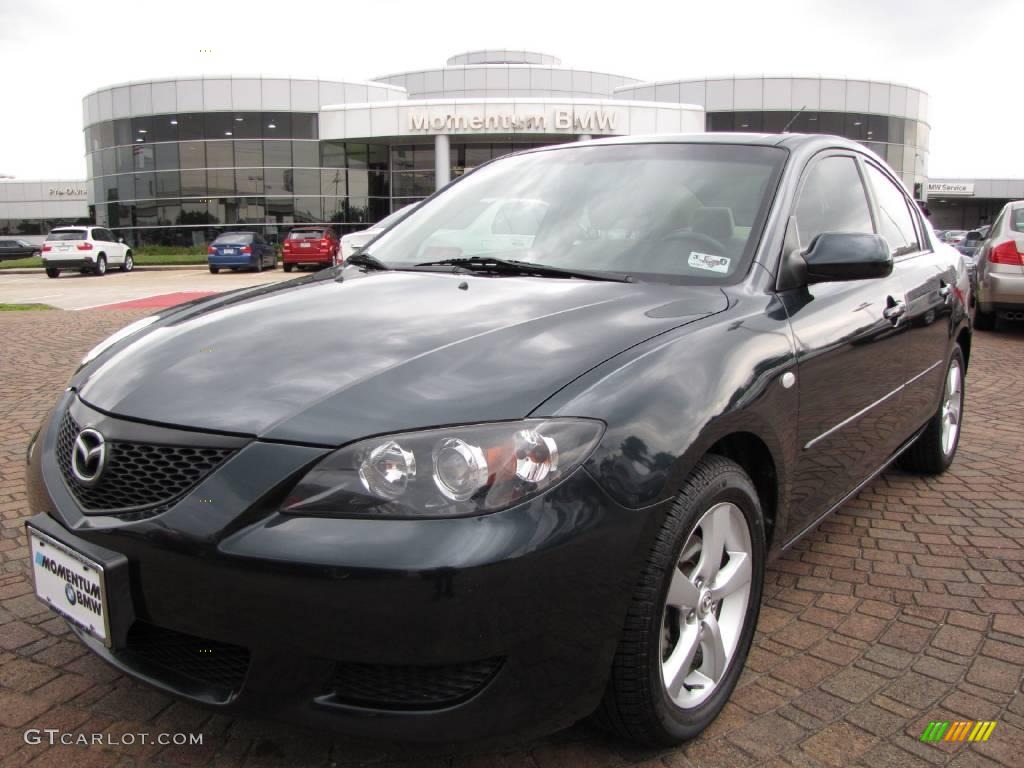 2006 MAZDA3 i Sedan - Nordic Green Mica / Beige photo #1