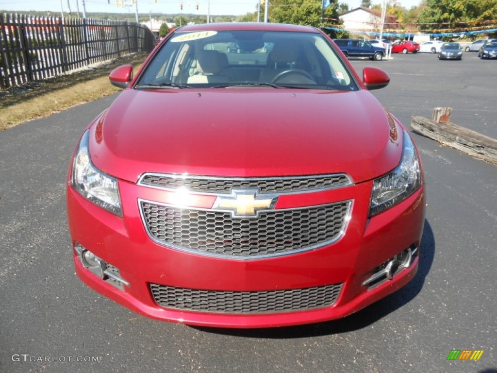 2014 Cruze LTZ - Crystal Red Tintcoat / Cocoa/Light Neutral photo #2