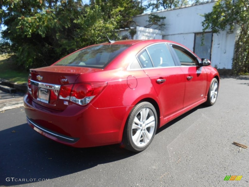 2014 Cruze LTZ - Crystal Red Tintcoat / Cocoa/Light Neutral photo #4